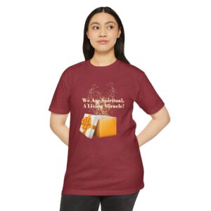 We Are Spiritual, A Living Miracle Unisex CVC Jersey T-shirt